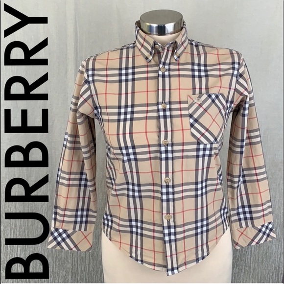 Burberry Other - 👑 BURBERRY NOVA PRINT BOY’S 10 YOUTH SHIRT 💯AUTH